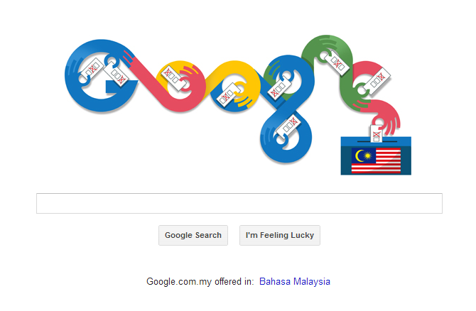 Malaysia 2013 Election Google Doodle