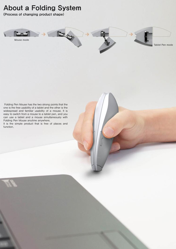 Folding Pen Mouse by Yoon Soon