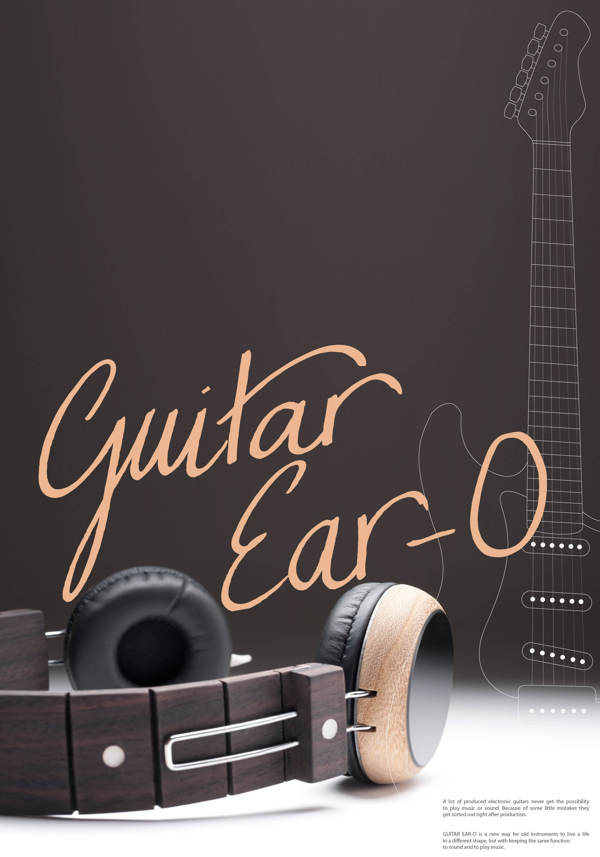 Guitar Ear-O Headphones by Carina Ostermayer