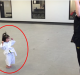 3 Year Old White Belt Reciting the Student Creed - Cute Karate Toddler